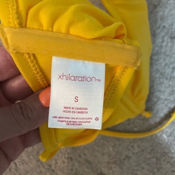 Xhilaration Yellow Bikini Top size Small - Picture 6 of 7